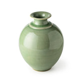 Celadon oval vase